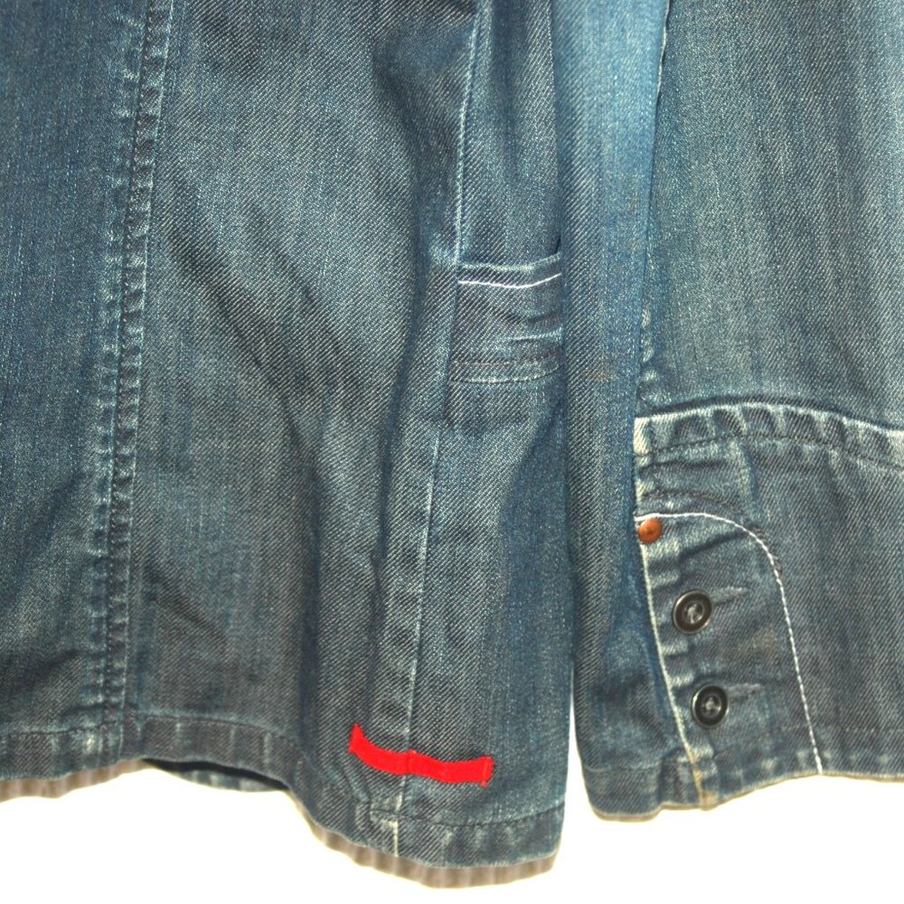 Indian Terrain 100% Cotton Vintage Jean Men's Jacket Coat Size Large - Picture 7 of 11